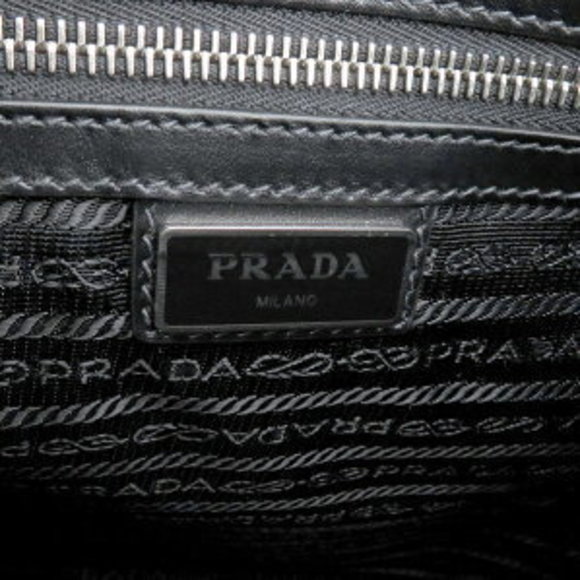PRADA Shoulder Bag Triangle Saffiano Leather MARMO Plate - Picture 7 of 8